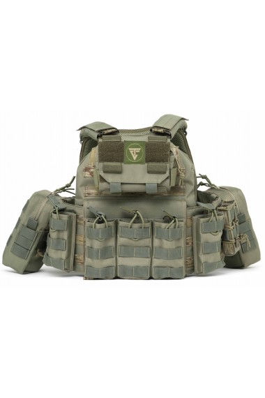 TAM TAKIM AÇIK CEP BALİSTİK PLAKA TAŞIYICI YELEK 5.56mm  SF0208-HAKİ
